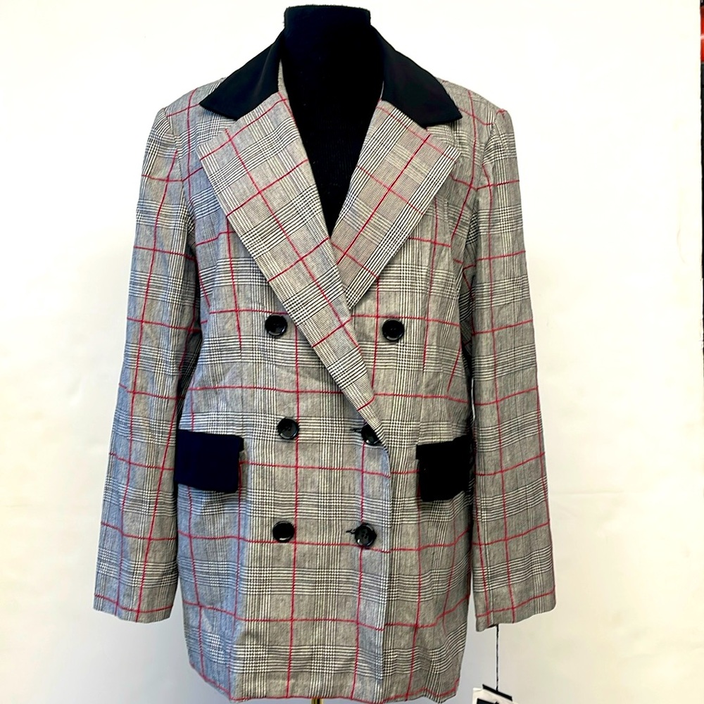 Anna Sui Glen Plaid Blazer